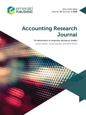 cover image of Accounting Research Journal, Volume 31, Number 1